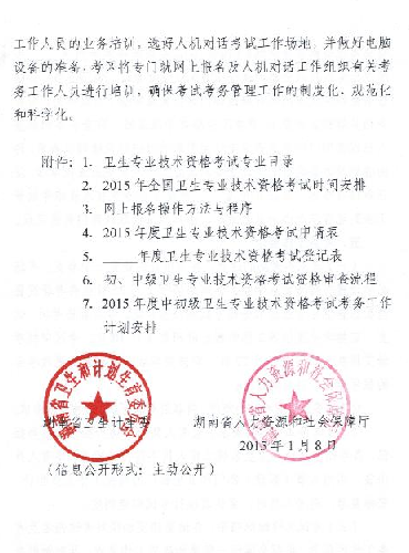 2015年湖南怀化卫生资格考试报名时间