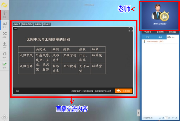 中医/中西医在线老师直播交流