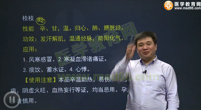 中西医执业医师考试中药学考点——桂枝功效主治记忆诀窍(闫敬之)