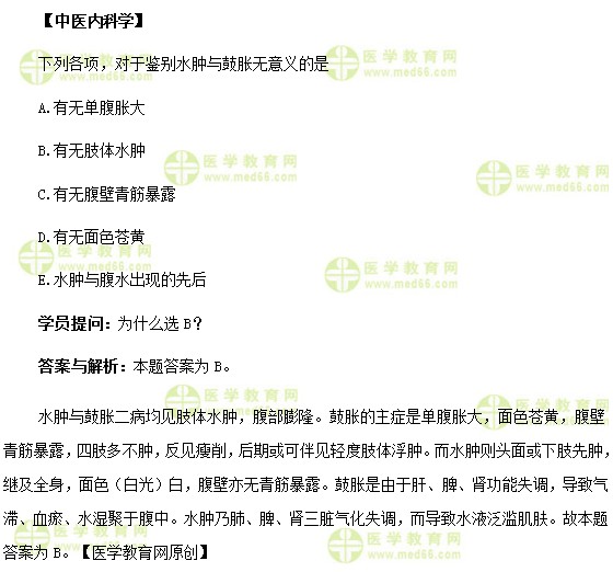 中医内科主治医师《答疑周刊》2018年第42期