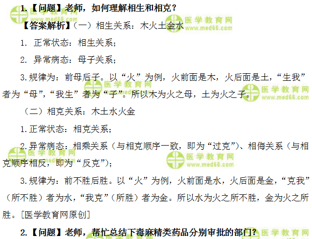 医学教育网主管中药师:《答疑周刊》2019年第16期