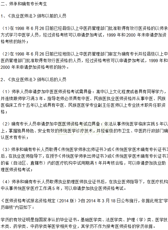 2019年河北省中医助理医师资格考试报名条件