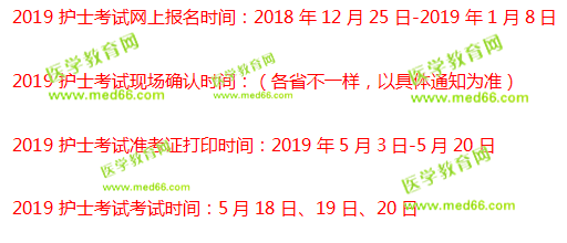2019年广东护士资格考试报名时间已经确定：12月25日-1月8日