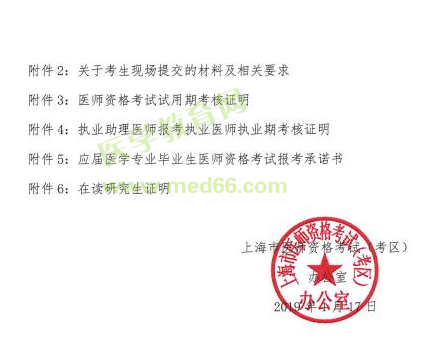 2019年上海执业/助理医师资格考试网上报名/现场审核公告