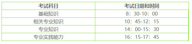 考试时间安排 考试时间安排