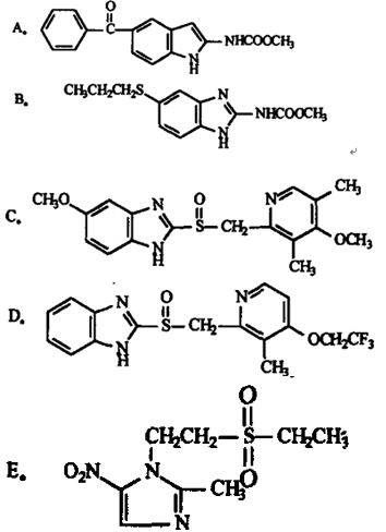 药物化学奥美拉唑的化学结构式是