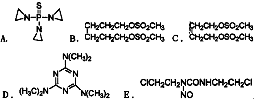 药物化学白消安的化学结构为