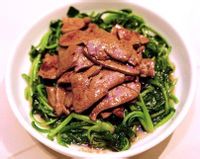 猪肝+菠菜