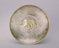 唐代猞猁银盘，现藏内蒙博物馆。