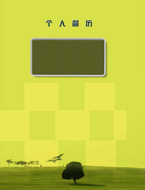 医学生求职简历封面之草原版