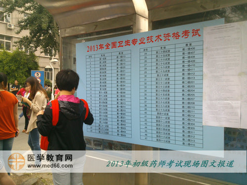 初级药师考场分布图