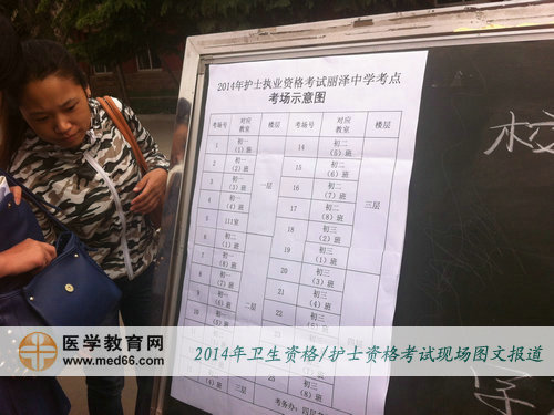 护士执业资格考试考场内示意图