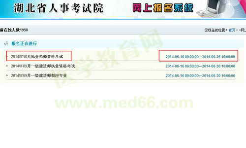 宜昌市2014年执业药师考试资格考试报名流程