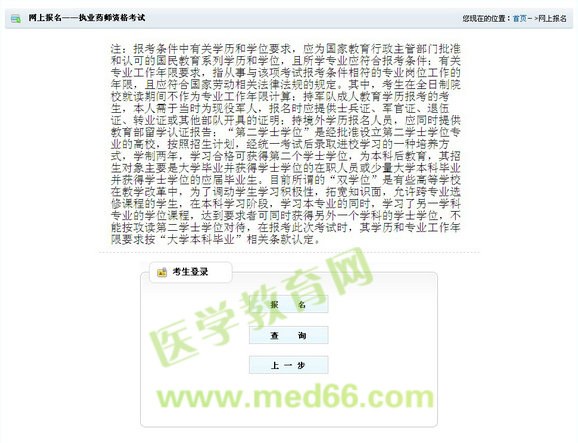 上海市2014执业药师考试报名入口