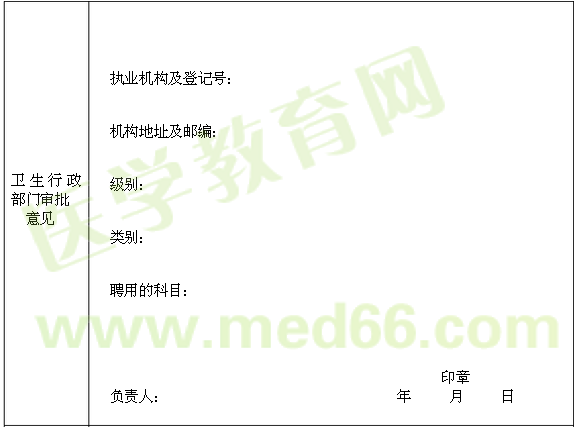 医师注册申请模板