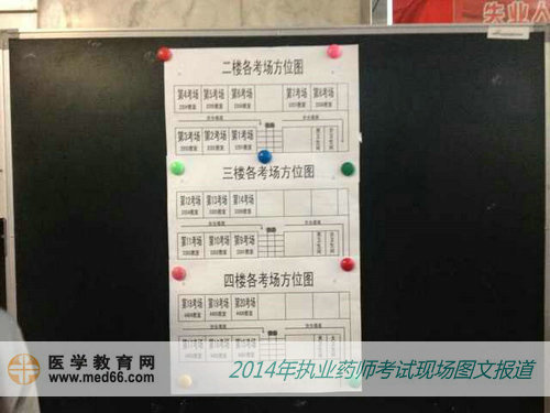 简洁的执业药师考场方位示意图