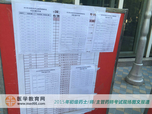 药士/药师/主管药师考场内考场分布示意图