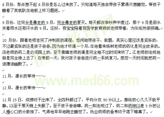 2015我的执业药师之路——一路有你(学员代码:13751858649)