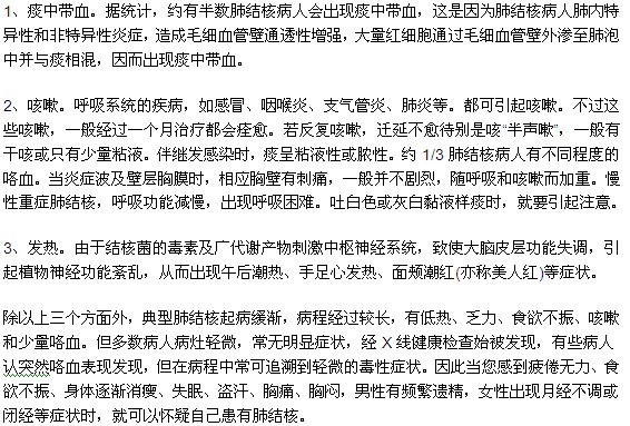 肺结核患者可以通过哪些方法进行自我诊断