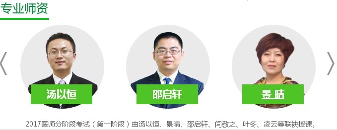 中医医师分阶段考试专业师资