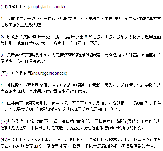 哪些因素会引发休克的发生