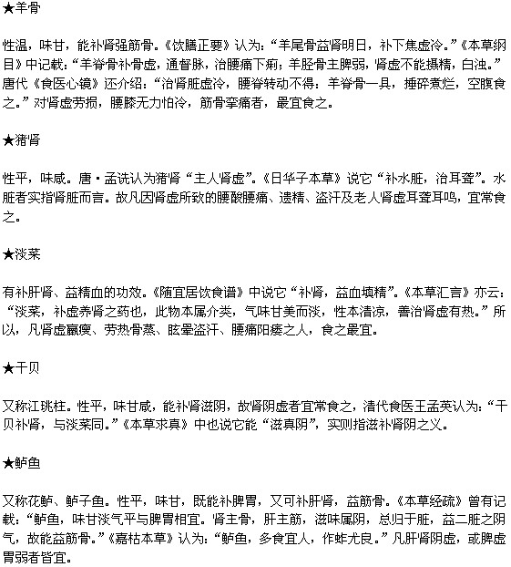 哪些食物有助于补肾养肾？