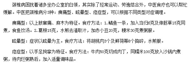 中医将颈椎病分为痹痛型|眩晕型|痉症型三种类型