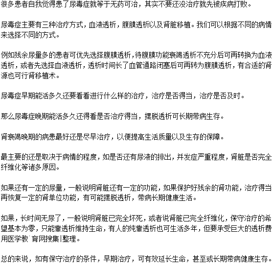 得了尿毒症还能活多长时间？