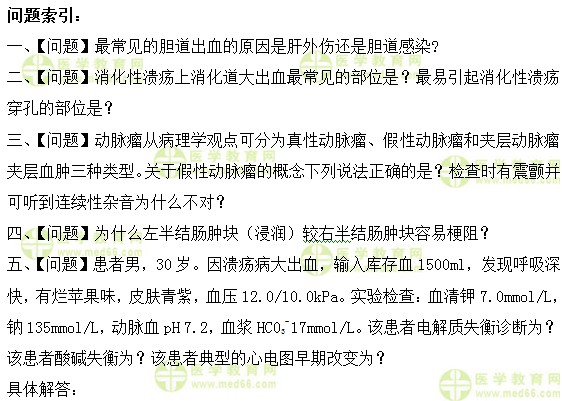 外科主治医师考试：《答疑周刊》2017年第19期