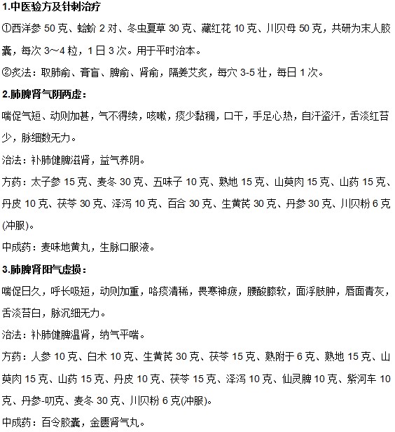 针对阻塞性肺气肿可以采用中医药治疗方法