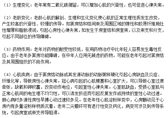 老年人多发心率失常的常见原因有哪些？