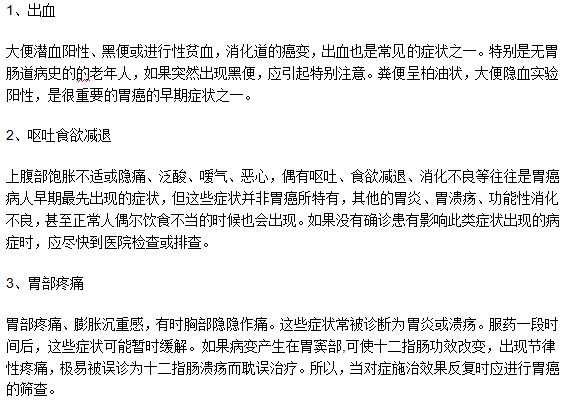 做胃镜检查下胃癌的三种症状表现
