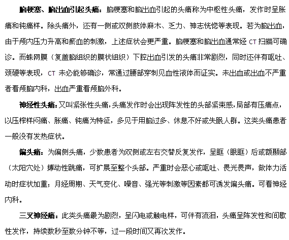 哪些疾病会引发头痛呢？