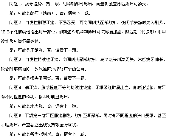 教你如何简单判断牙疼的病因