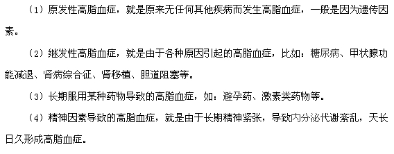除了饮食习惯还有哪些原因可导致高血脂