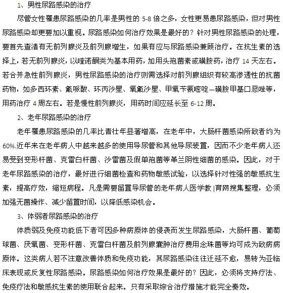 尿路感染的有效治疗方法是什么