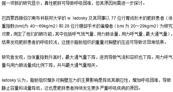 肥胖症有时很可怕