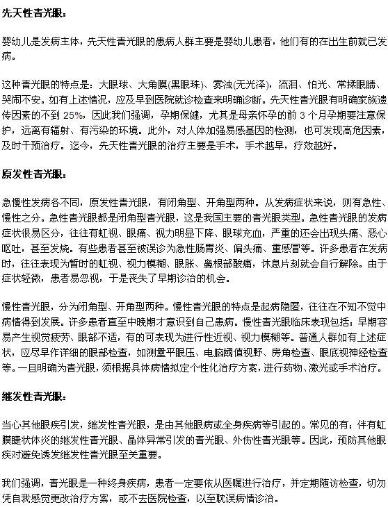 任何年龄段都会患有青光眼