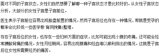 子宫前位和子宫后位哪种好