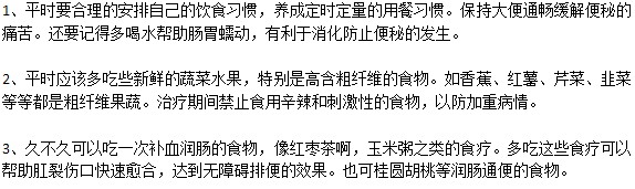 患有肛裂的患者饮食有什么禁忌