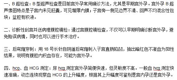 女性检查是否患有宫外孕的方法有什么？