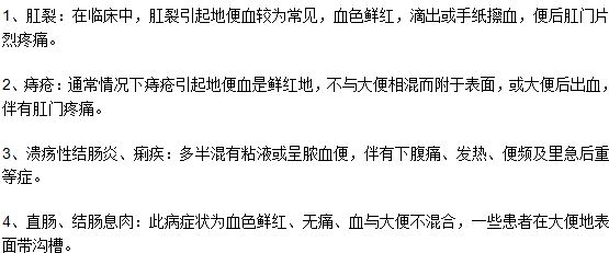 可能导致腹痛便血的四种疾病是什么？