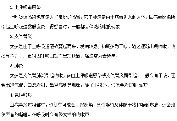 咳嗽的四大类原因