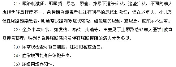 尿路感染常见的临床表现是什么