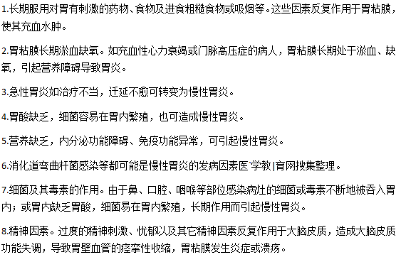 慢性胃炎是怎么形成的？