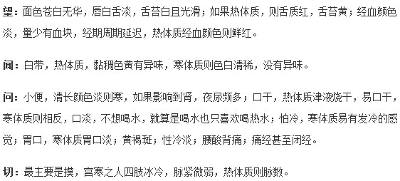 从中医望闻问切来分辨女性宫寒