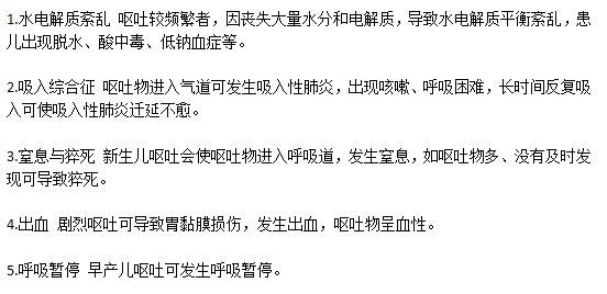 新生儿呕吐会并发哪些严重病症？