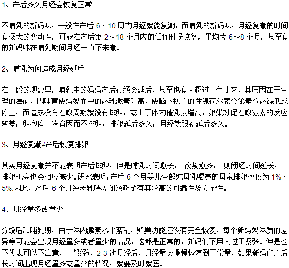 产后月经