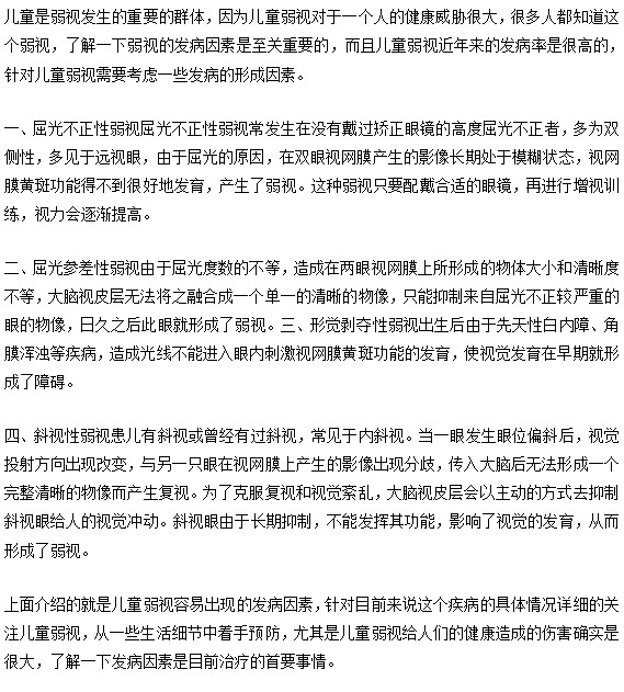 你的孩子是怎么患上弱视的