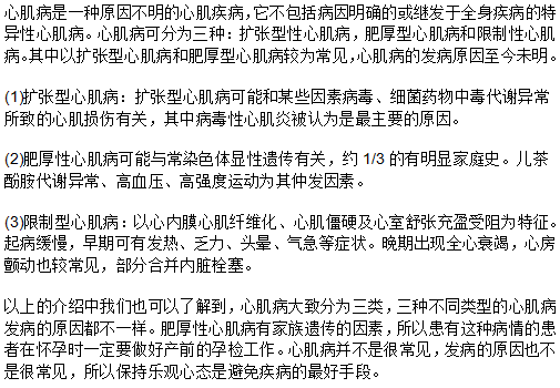 心肌病的发病原因有哪些